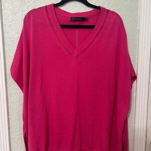 Pink Women's Poncho Sweater
